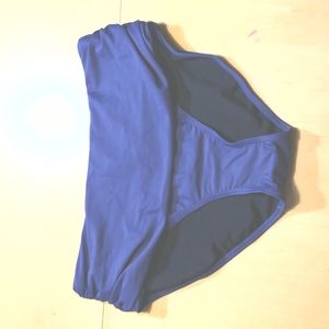 High Waisted, Lined, Navy Blue Bikini Bottom